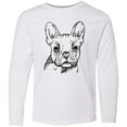 thumbnail image 3 of Inktastic French Bulldog Portrait Long Sleeve Youth T-Shirt, 3 of 5