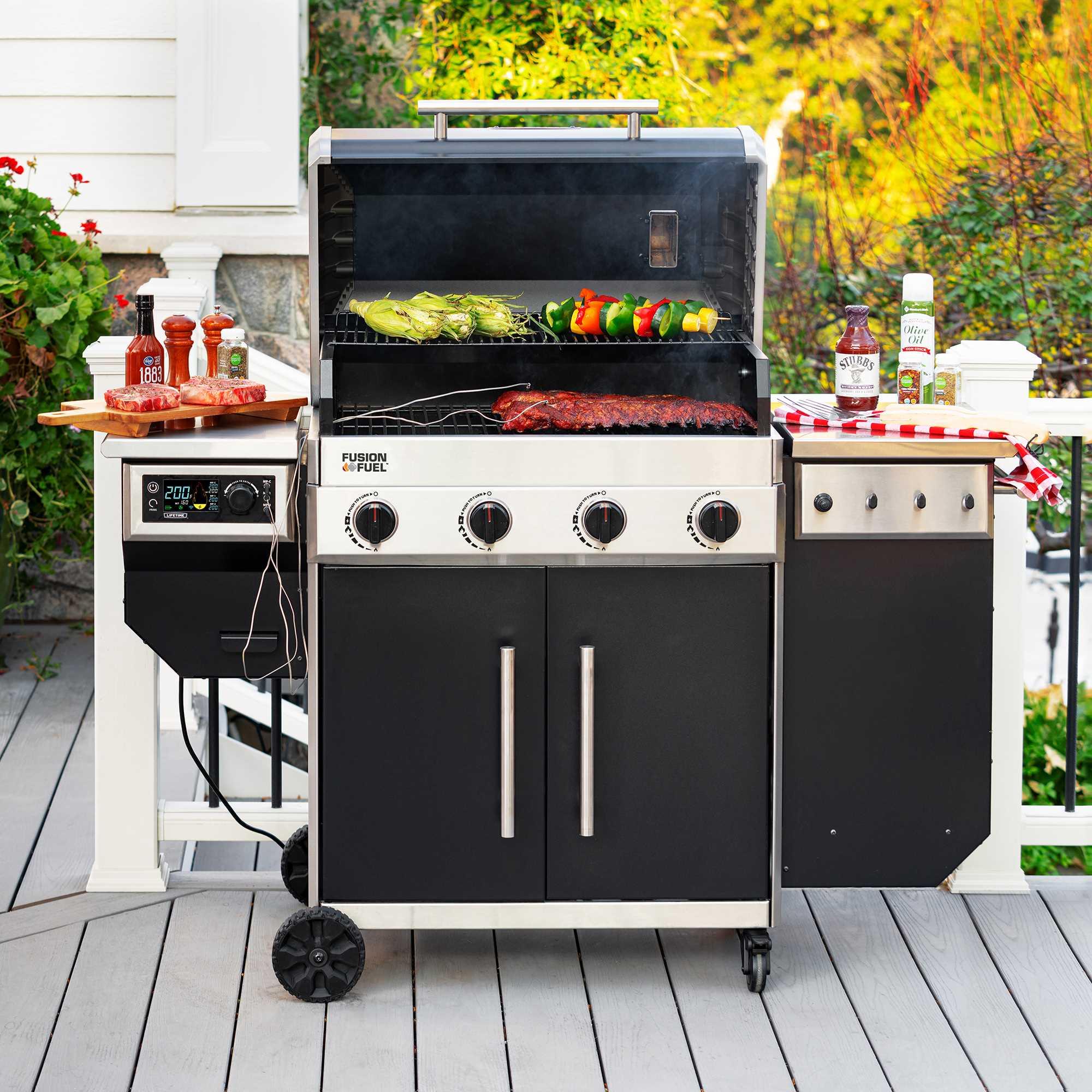 Lifetime Gas Grill and Wood Pellet Smoker Combo, WiFi and Bluetooth Control Technology - image 2 of 7