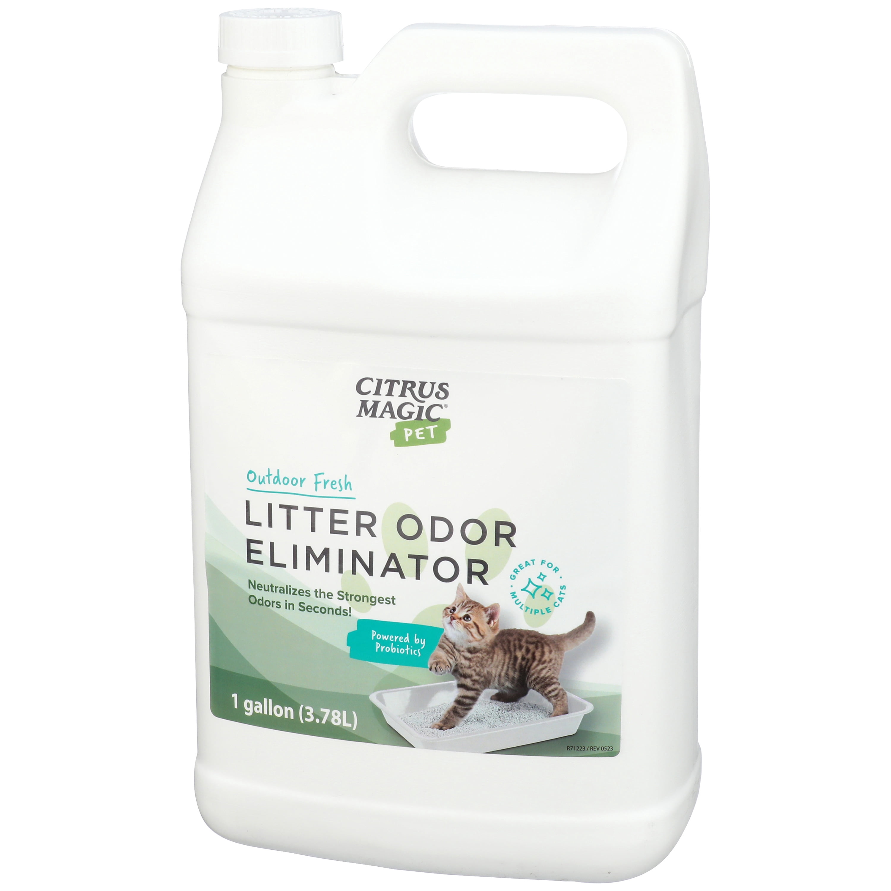 Citrus Magic Pet Probiotic Litter Odor Eliminator, Outdoor Fresh, 1-Gallon