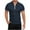 Navy, variant on KBODIU Men's Regular-Fit Polo Shirt Summer Short Sleeve V Neck Soft Tees Classic Basic Zipper Tshirts (Available in Big & Tall)