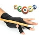 thumbnail image 3 of Guantes de billar de licra de 3 dedos, profesionales, antideslizantes para mano izquierda, para hombre y mujer. Negro, 3 of 8
