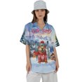 thumbnail image 4 of Hello Welcome Winter The Ski Chinese Shar-Pei Snowy Day Hawaiian Shirt Breathable Summer Unisex Merch Dog Lover - 13013, 4 of 6