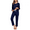 A5-Navy Blue, variant on MAYFISH Women's 100% Cotton Pajama Set with V-Neck, Long Sleeves & Long Pants, 2-Piece Sleepwear with Pocket(Sage Green, Medium)