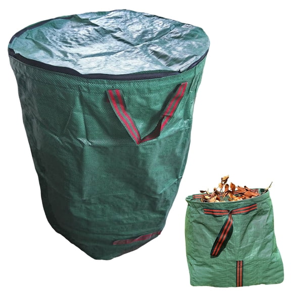 Barhoo 30 Gallon Hard Bottom Collapsible Garden Bag, Durable Collapsible Trash Can for Collecting Weeds or Leaf or Party and Yard Waste