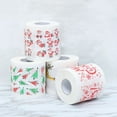 thumbnail image 3 of Christmas Toilet Paper, Holiday Bathroom Tissue, Cute Santa Claus Printed 3-Ply Roll, Soft White Paper Decor for Home and Restaurant Use, 3 of 4