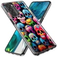 thumbnail image 2 of MUNDAZE LG Stylo 6 Shockproof Clear Hybrid Protective Phone Case Halloween Spooky Colorful Day of the Dead Skulls Cover, 2 of 6