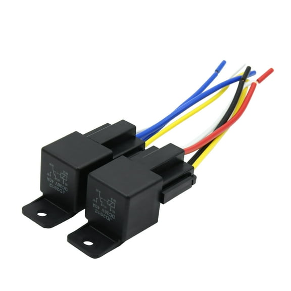 DC 36V 40A SPST Auto Car Relay 4 Pin 4 Wires with Harness Socket Plug 2pcs