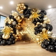 thumbnail image 3 of Black and Gold Balloon Garland Kit – Birthday Party Decorations for Women & Men, Includes Confetti, Star Foil Balloons, and Arch Strip – Perfect for Milestone Celebrations & Events, 3 of 5