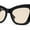 Black - Beige, variant on Womens Mod Cat Eye Thick Plastic Fashion Sunglasses Tortoise Smoke