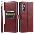 thumbnail image 2 of For Samsung Galaxy A56 5G Wallet Phone Case, PU Leather Flip Folio with [Shockproof TPU Inner Case], Kickstand Card Slots Anti-fall Slim Strong Magnetic Closure Phone Case Cover,Winered, 2 of 9