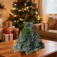 thumbnail image 5 of Mini Christmas Trees, Palm-sized Artificial Fokson Spruce Trees Desktop Small Pine Trees with Wooden Base for Home Christmas Decor 5.5in, 5 of 6