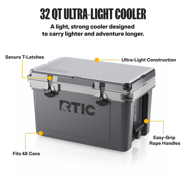 La'cryma Christi ジャージ グレー XL Ultra-Light 32 Qt Hard-Sided Ice Chest Cooler, Fits 48 Cans