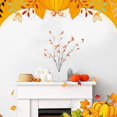 thumbnail image 6 of 4pcs 38"Fall Artificial Ficus Branches Greenery Branches， Autumn Fake Plants with Stems Faux Yellow Leaf Shrub Bushes for Home Indoor Centerpiece Vase Filler，Thanksgiving Banquet Decor.(Orange), 6 of 8