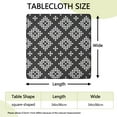 thumbnail image 2 of Fitted Tablecloth Square Vintage Tribal Style, Boho Chic Abstract Waterproof Vinyl, Backed, Wipeable, Anti-Slip Cover, 2 of 2