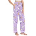 thumbnail image 2 of FORMRS Women's Pajama Pants with Pockets Soft Comfy Loungewear Sleep Bottom, Sizes S-2XL, Purple Cartoon Rabbit Pattern, 2 of 8