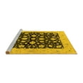 thumbnail image 2 of Ahgly Company Machine Washable Indoor Rectangle Oriental Yellow Industrial Area Rugs, 5' x 7', 2 of 4