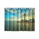 thumbnail image 1 of ABPHQTO Cortina de ventana con paisaje costero y faro Cortina de cocina 65x90 cm (dos piezas), 1 of 3