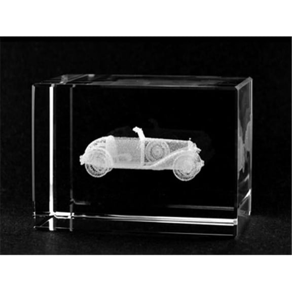 Asfour Crystal 1159-70-29 2 L x 2.75 H x 2 W in. Crystal Laser-Engraved Old Car Transportation Laser-Cut