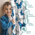 thumbnail image 3 of Blackout Kids Curtains,Blue White Butterfly Pattern Childrens Insulated Curtains Set Of 2,Bedroom Essentials,Toddler Room Decor 42"x54", 3 of 5