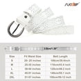 thumbnail image 7 of SUOSDEY Hollow Flower Leather Belt for Women White Belt for Jeans Dresses Pants with Gift Box, 7 of 7