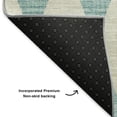 thumbnail image 3 of Addison Rugs Mayfield Washable Transitional Diamonds Teal Rectangle Rug, 3' x 5', 3 of 6
