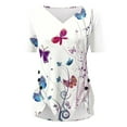 thumbnail image 4 of IROINNID Summer Large Size Tops For Women Loose Round Neck Printing Blouse Short Sleeve Tops, 4 of 4
