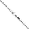 thumbnail image 3 of Avariah Diamonds Solid 10K White Gold 1.9mm Singapore Chain - 18"- Made In Italy, 3 of 8