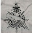 thumbnail image 2 of Nautical Whale Wheel Spiritual Animal Plus Size Crewneck Graphic Tee Shirt Brisco Brands 2X, 2 of 5