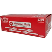 White Plastic Forks,, 600 Count (Pack of 36)