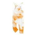 thumbnail image 2 of Odeerbi Kids Girls Summer Jumpsuit Tie-dye Bib Overalls Casual Sleeveless Rompers Long Pants with Pockets 5-14 Years White, 2 of 6
