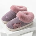 thumbnail image 2 of Vedolay Slippers for Women Soft Plush Warm Lightweight Non-Slip House Slippers Purple,36-37, 2 of 5