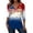 Multicolour-C, variant on Women's 250 Anniversary USA Shirt American Flag Print 3/4 Sleeve Tops Vintage V-Neck 4th July T-Shirts Loose Blouses