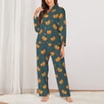 thumbnail image 2 of Fotbe Hot Dog 6 Conjunto de Pijama de Manga Larga para Mujer con Estampado, Ropa de Dormir de 2 Piezas, Conjunto de Casa Suave y Cómodo con Bolsillos-X-Large, 2 of 7