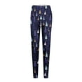 thumbnail image 3 of Dndkilg Christmas Yoga Pants Snowflake Holiday Workout High Waisted Jogging Pants Funny Print Tummy Control Clothing Tight Yoga Leggings Dark Blue M, 3 of 4