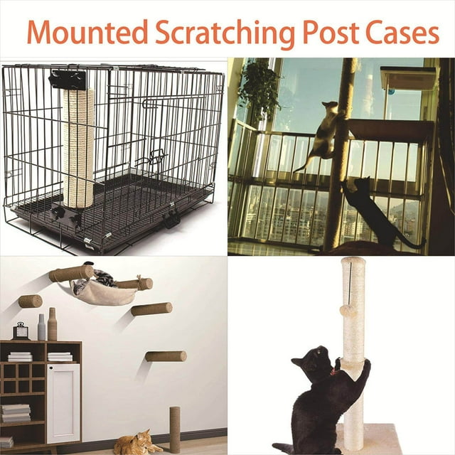 Maoww 1Pack Scratch Post Refill Pole Grinding Claw Protect cat Nails Sisal Rope Yellow H 25cm