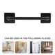 thumbnail image 3 of unbranded Toallero De Pared Negro De ABS Para Y Cocina Con Sin Perforaciones, 3 of 8
