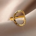 thumbnail image 3 of Irregular Hollow Opening Rings For Women Stainless Steel Gold Color Geometric Ring Fashion Simple Party Christmas Jewelry Gift, 3 of 7