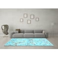 thumbnail image 3 of Ahgly Company Indoor Round Abstract Light Blue Contemporary Area Rugs, 7' Round, 3 of 4