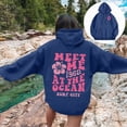 thumbnail image 2 of Towmus Women's Graphic Hoodies Oversized Sweatshirts Letter Flower Print Hooded Pullover Tops Cute Fall Clothes, 2 of 6