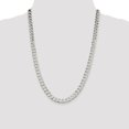 thumbnail image 5 of White Sterling Silver chain Curb Flat 24 in 8 mm 8mm Close Link, 5 of 5