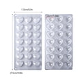 thumbnail image 3 of Heart-Shaped 21-Cavity Chocolate Mold, Transparent Plastic Candy Mold for DIY Chocolates Jelly, Reusable Baking Tool for Homemade Treats, 10.83x5.31 Inch, 3 of 7