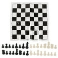 thumbnail image 3 of International Standard Chess Set, Wear Resistant Easy To Store Superb Craftsmanship Plastic International Chess With Chessboard For Outdoor Black+White, 3 of 8