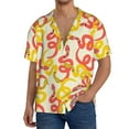thumbnail image 3 of Honeii 's Snake for men's short-sleeved button-up collared shirt featuring a pocket, perfect for beach vacations, and travel adventures., 3 of 5