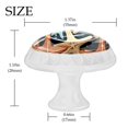 thumbnail image 4 of 4 Pcs Round White Knobs for Kitchen Cabinet Cupboard Dresser Bookcase Starfish Drawer Pulls Handles Home Decor, 4 of 8