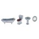 thumbnail image 2 of Set de baño Dollhouse Sunnimix Mini de Lujo Azul, 2 of 7