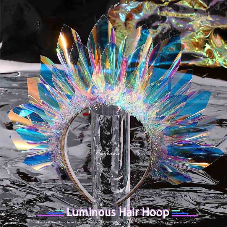 MODANU Light Up Headband Crown Led Headbands Glow Party Neon  display picture 1