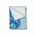 thumbnail image 2 of Gender Reveal Soft Flannel Fleece Throw Blanket, Balloons on the Nostalgic Polka Dots Backdrop Childbirth Celebration Theme, Cozy Plush for Indoor and Outdoor Use, 70" x 90", Sky Blue, by Ambesonne, 2 of 6