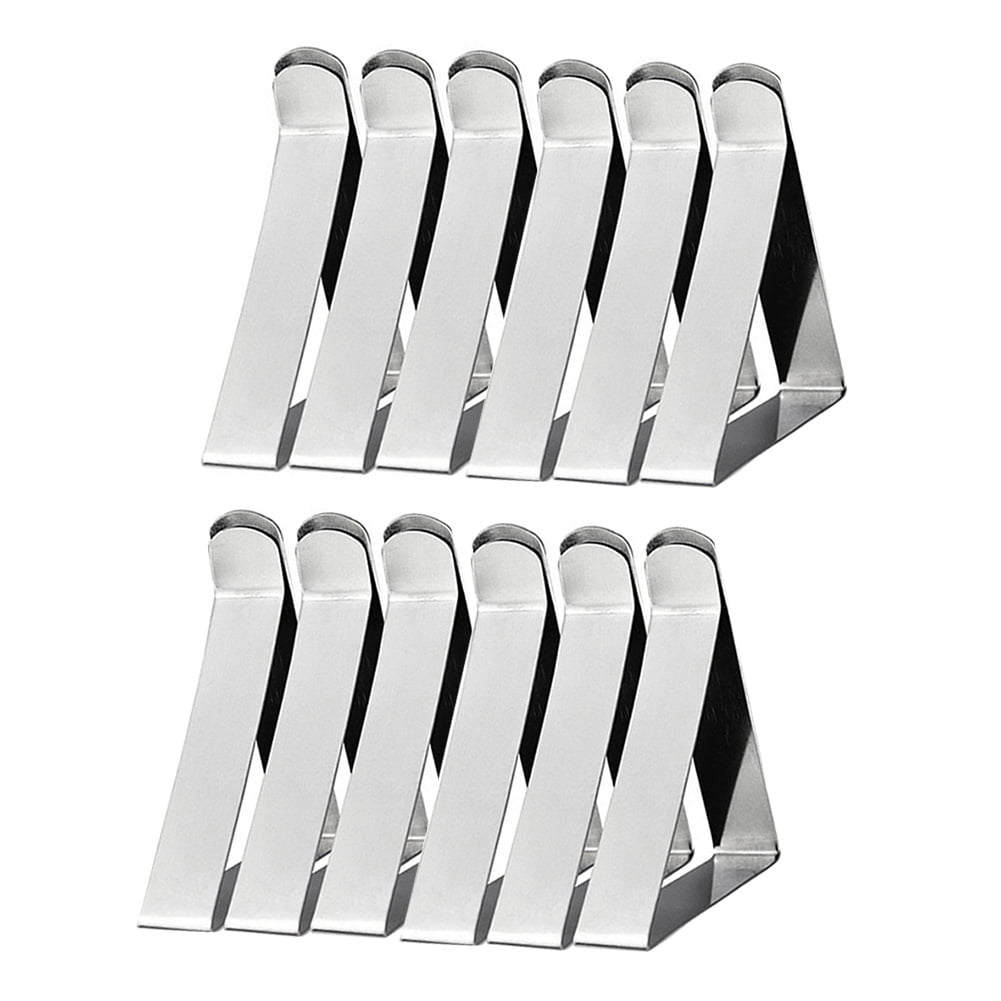 Details about   Stainless Steel Table Cloth Cover Clamps Holder Clips Party Supplies 20 Pack