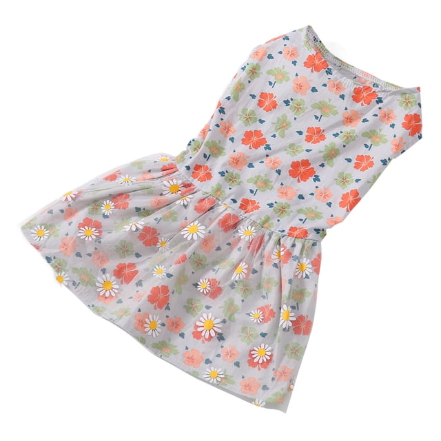 Dog Girl Dress, Soft Comfortable Easy To Clean Dog Dress Floral Pattern Beautiful Breathable For Dogs For Spring XS,S,M,L