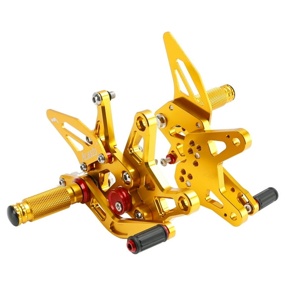 Racing Adjustable Rearsets Foot Pegs Gold For Kawasaki ZX6R ZX-6R 2021-2024